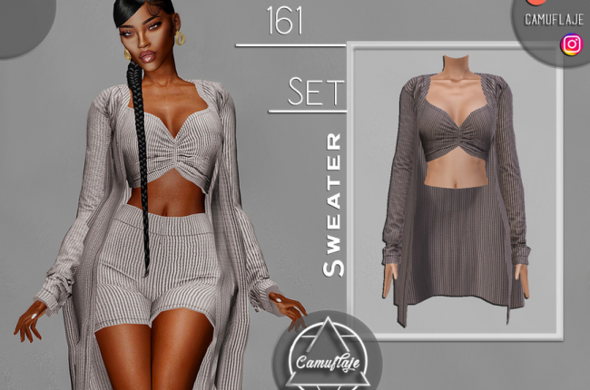 SET 161 - Cardigan with a Top (Sweater) от Camuflaje