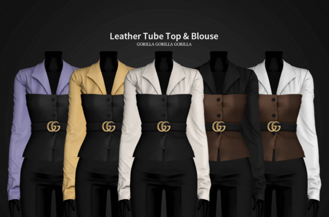 Leather Tube Top & Blouse от Gorilla Gorilla Gorilla