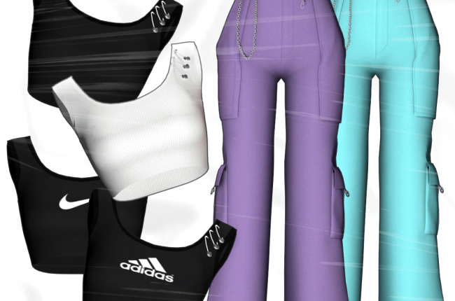 Helia Top & Bottom Set от Reina Sims4