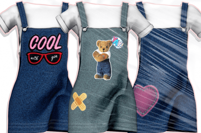 01_Denim Skirts от Reina Sims4