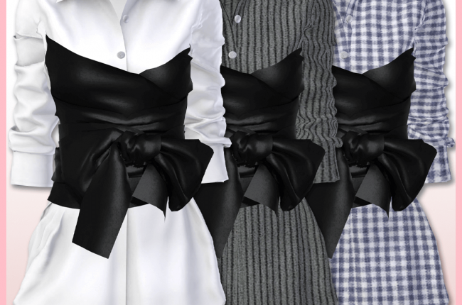 Corset long shirts от Reina Sims4