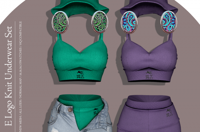 E Logo Knit Underwear Set от RIMINGS