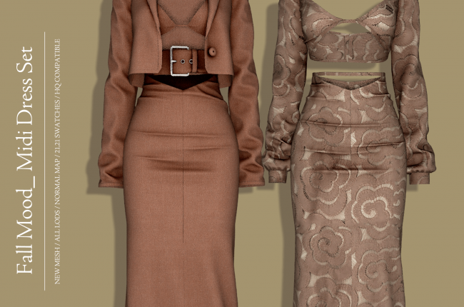 Fall Mood _Midi Dress Set от RIMINGS