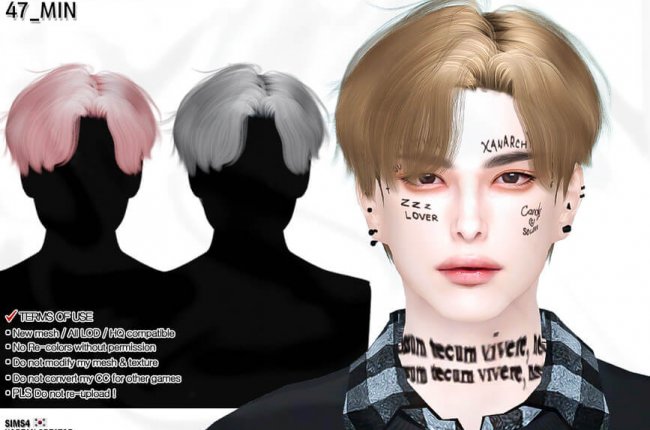 Min hair от Reina Sims4