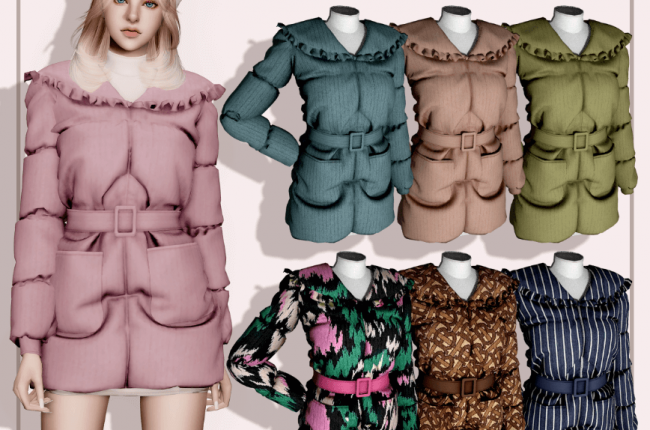 Feminine Winter Jacket & Turtleneck Dress от RIMINGS