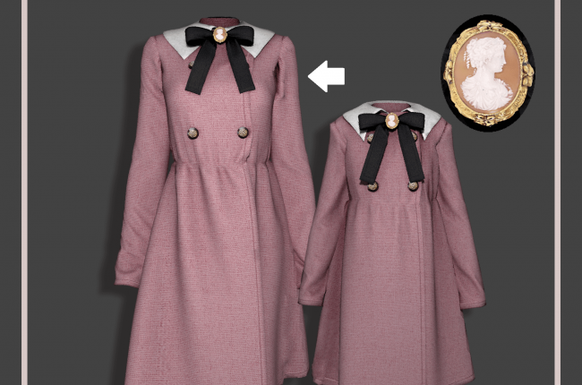 Vintage Brooch Ribbon Coat от RIMINGS