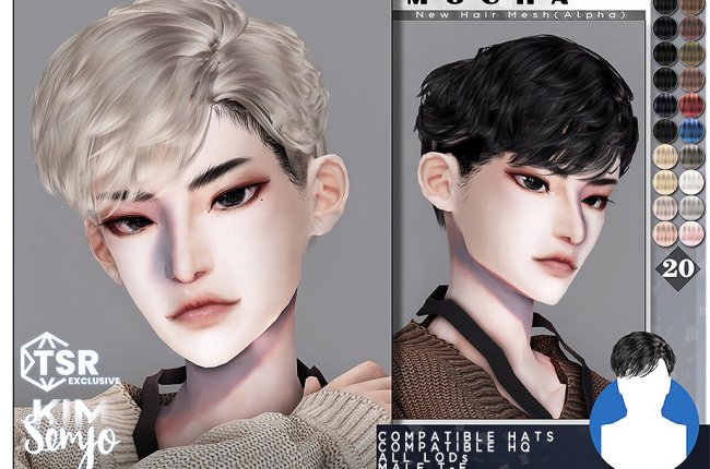 TS4 Male Hairstyle_Mocha от KIMSimjo