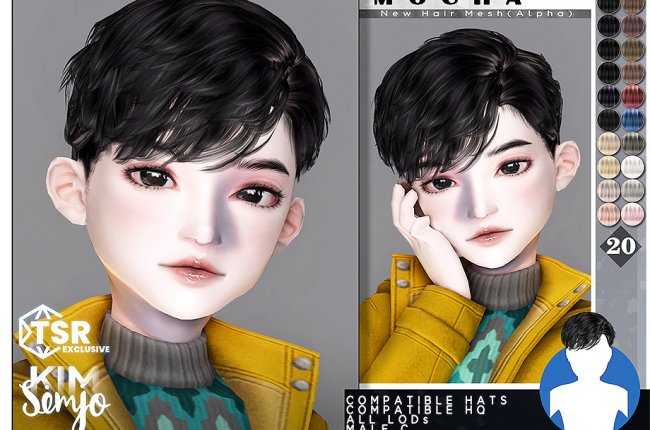 TS4 Child Hairstyle_Mocha от KIMSimjo