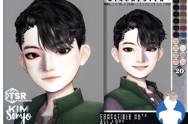 TS4 Child Hairstyle_Winchester от KIMSimjo