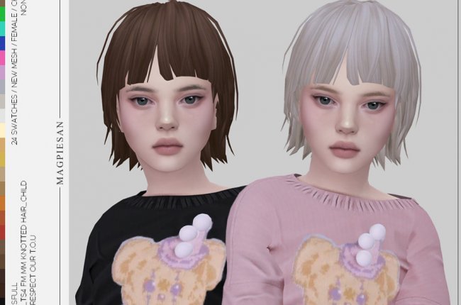 Knotted hair for child от magpiesan