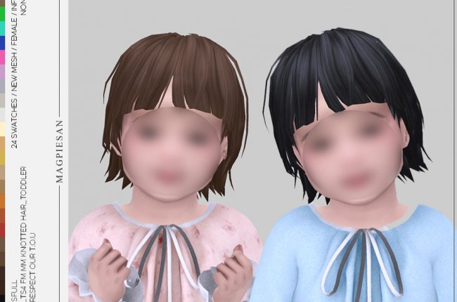 Knotted hair for toddler от magpiesan