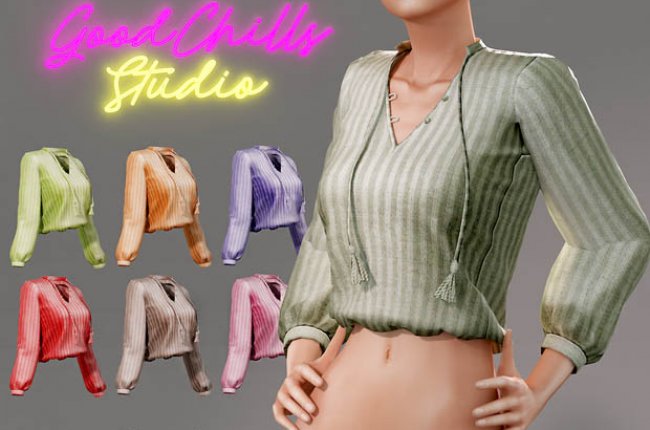 TasselTie Blouse от GoodChillsStudio