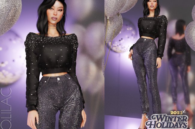 Embellished Denim Jeans DO0175 от D.O.Lilac