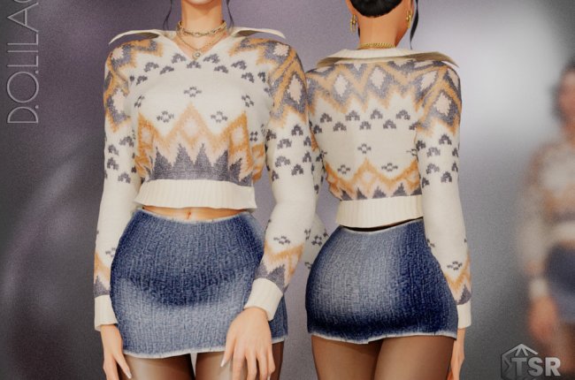 Denim Mini Skirt DO0179 от D.O.Lilac