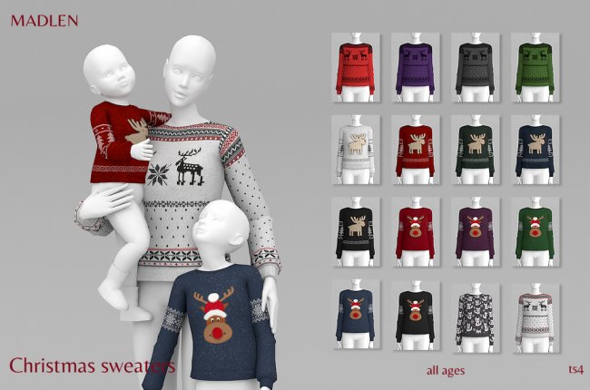 Рождественский свитер для всей семьиMadlen Christmas Sweaters