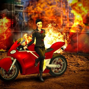 Тринадцатая с мотоциклом