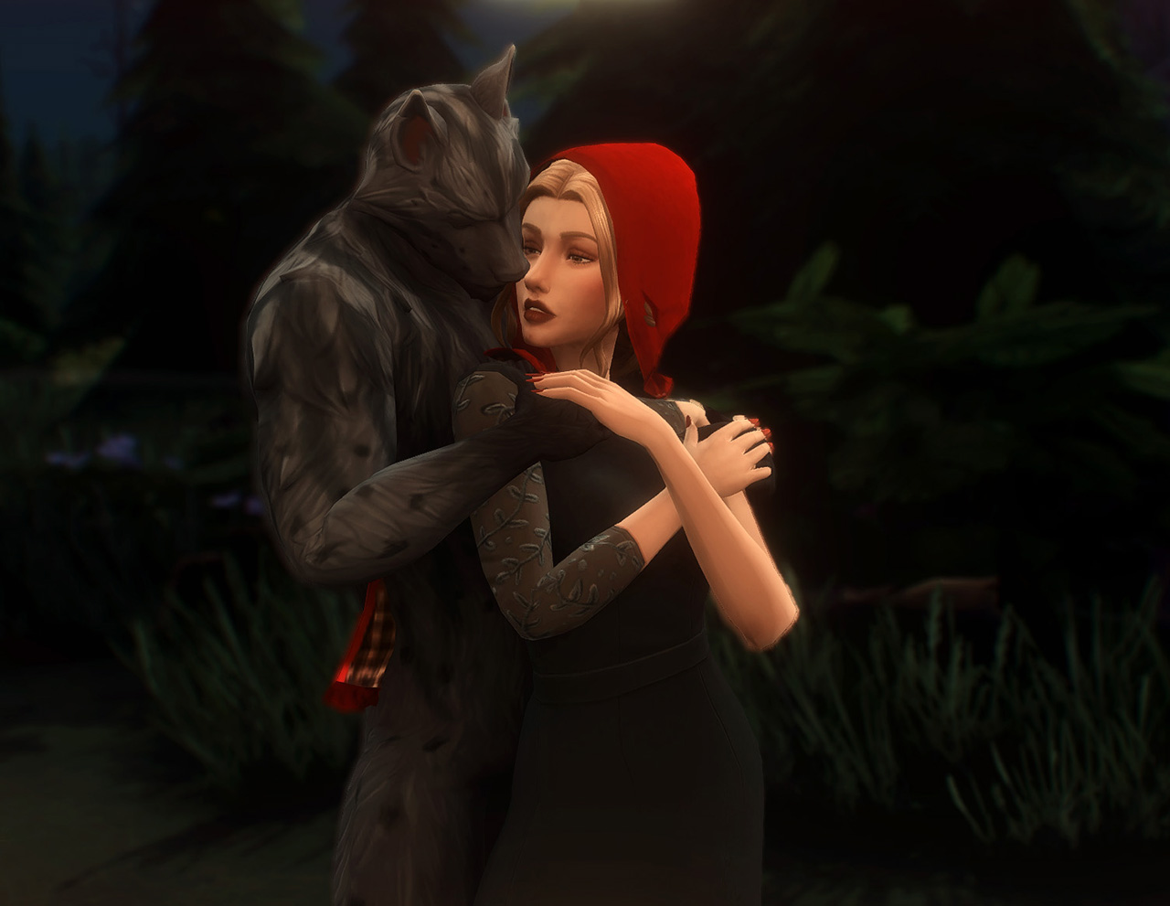 А потом Красная Шапочка выросла и сбежала с волком...