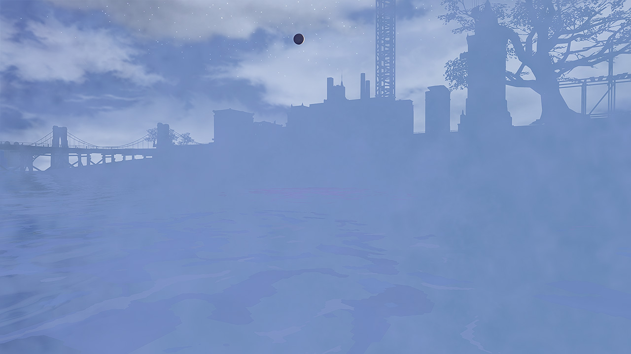 Берег в дымке