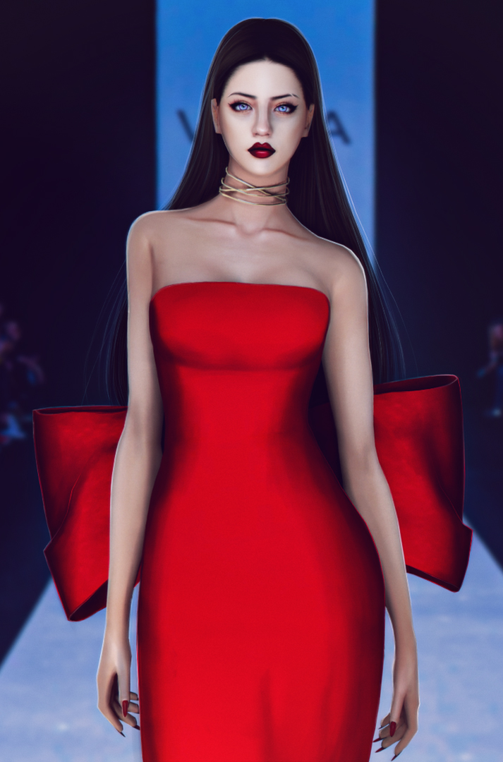 In red от-кутюр