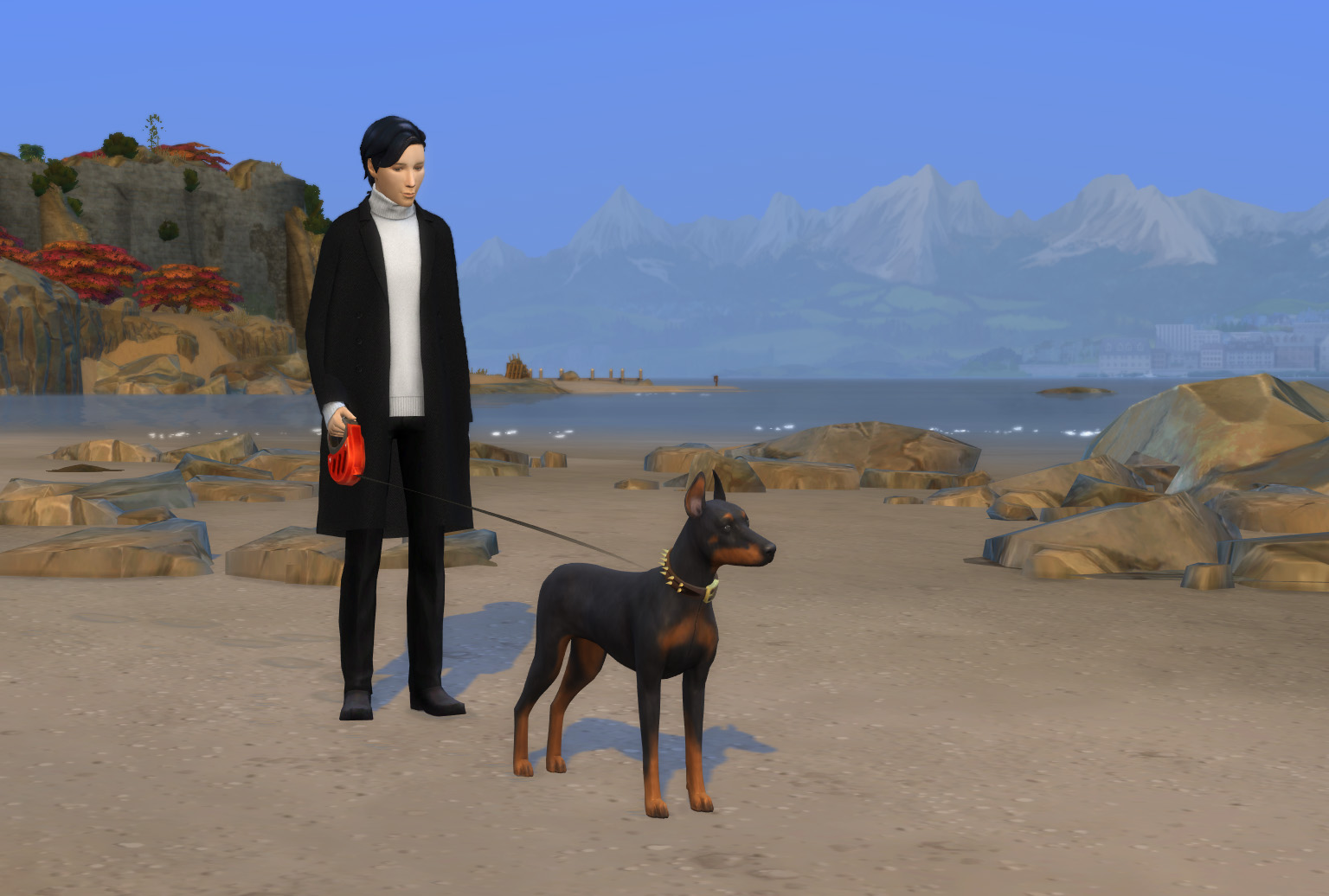 Я гуляю с доберманом