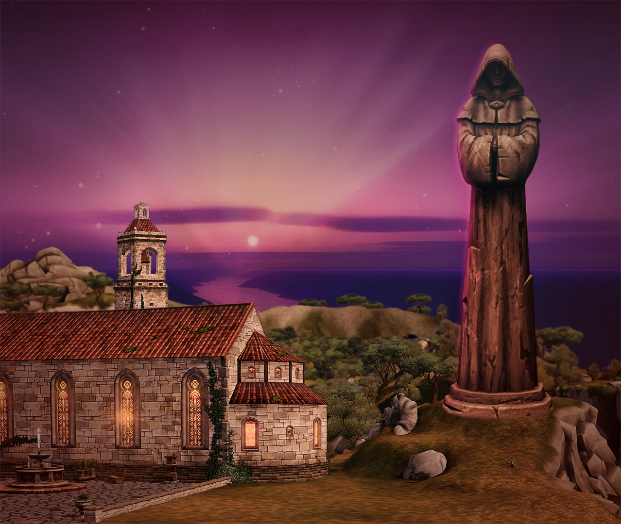 Стоит статУя