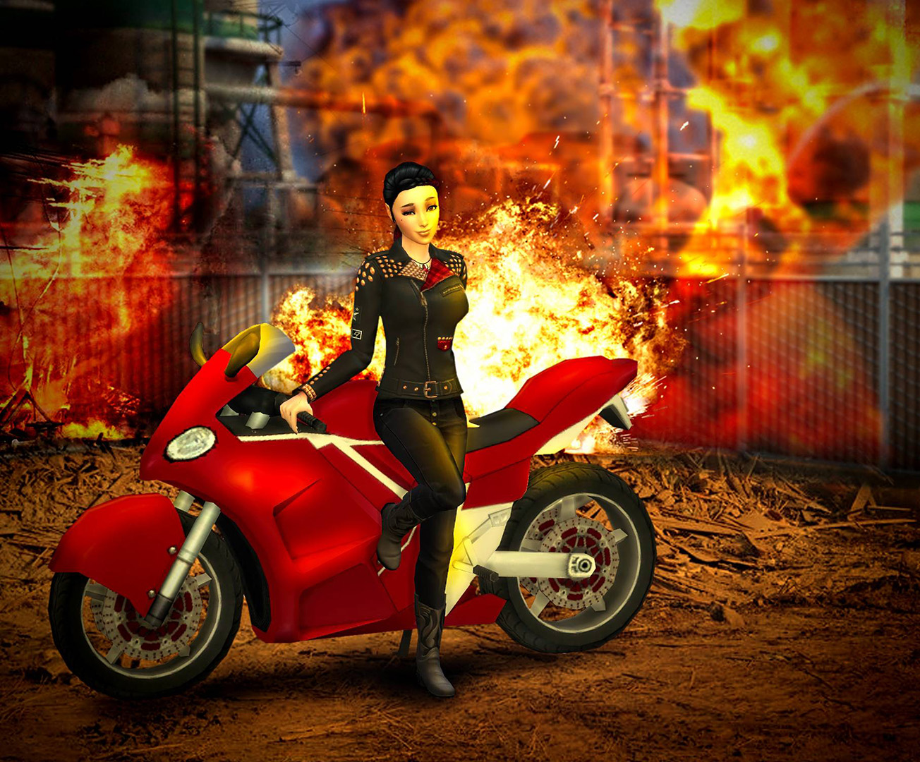 Тринадцатая с мотоциклом